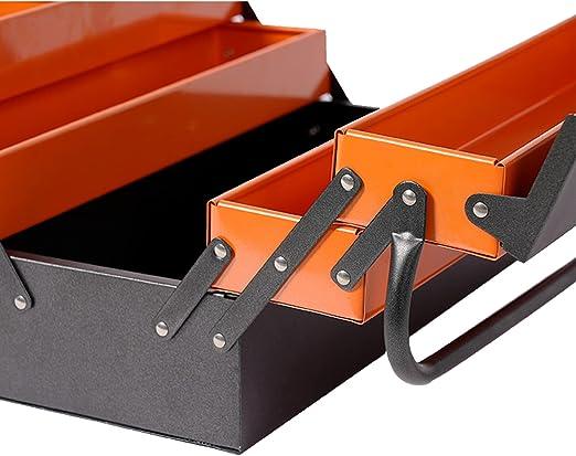 Kusun Personal Portable Metal Tool Box, 3 Layers and 5 Trays Large